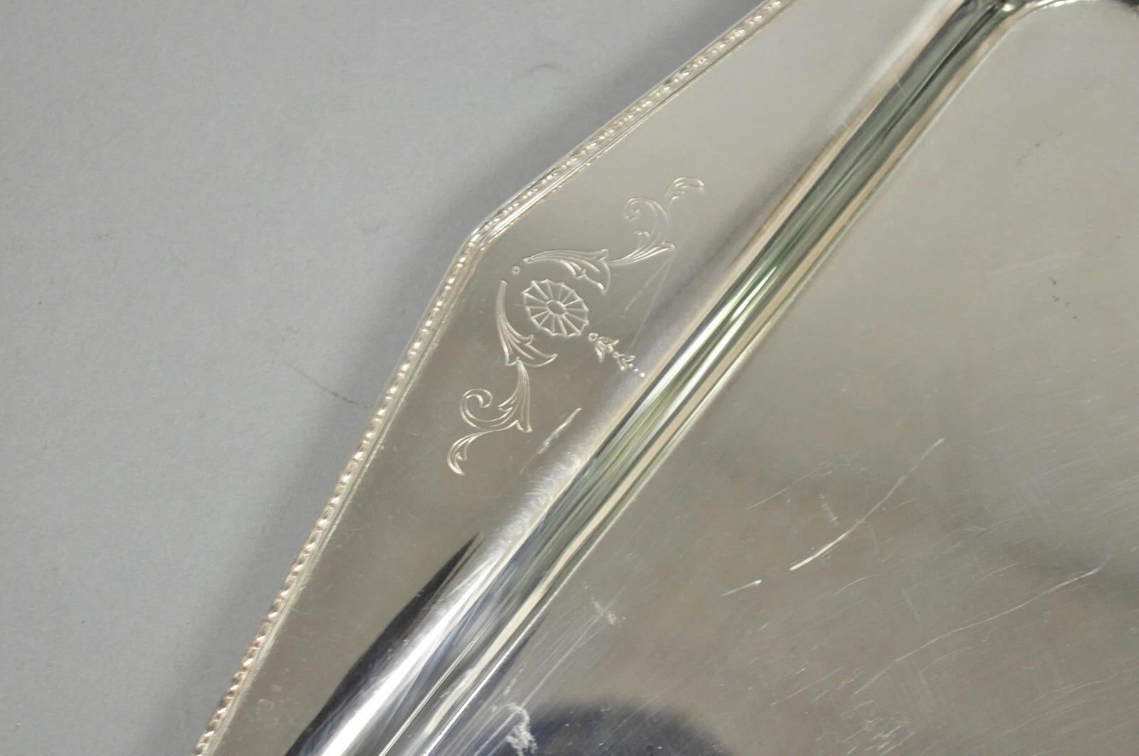 Vintage Sheffield Adam Zeitraum Repro versilbert Trinket Dish Bar Tablett Platte (Edwardian) im Angebot