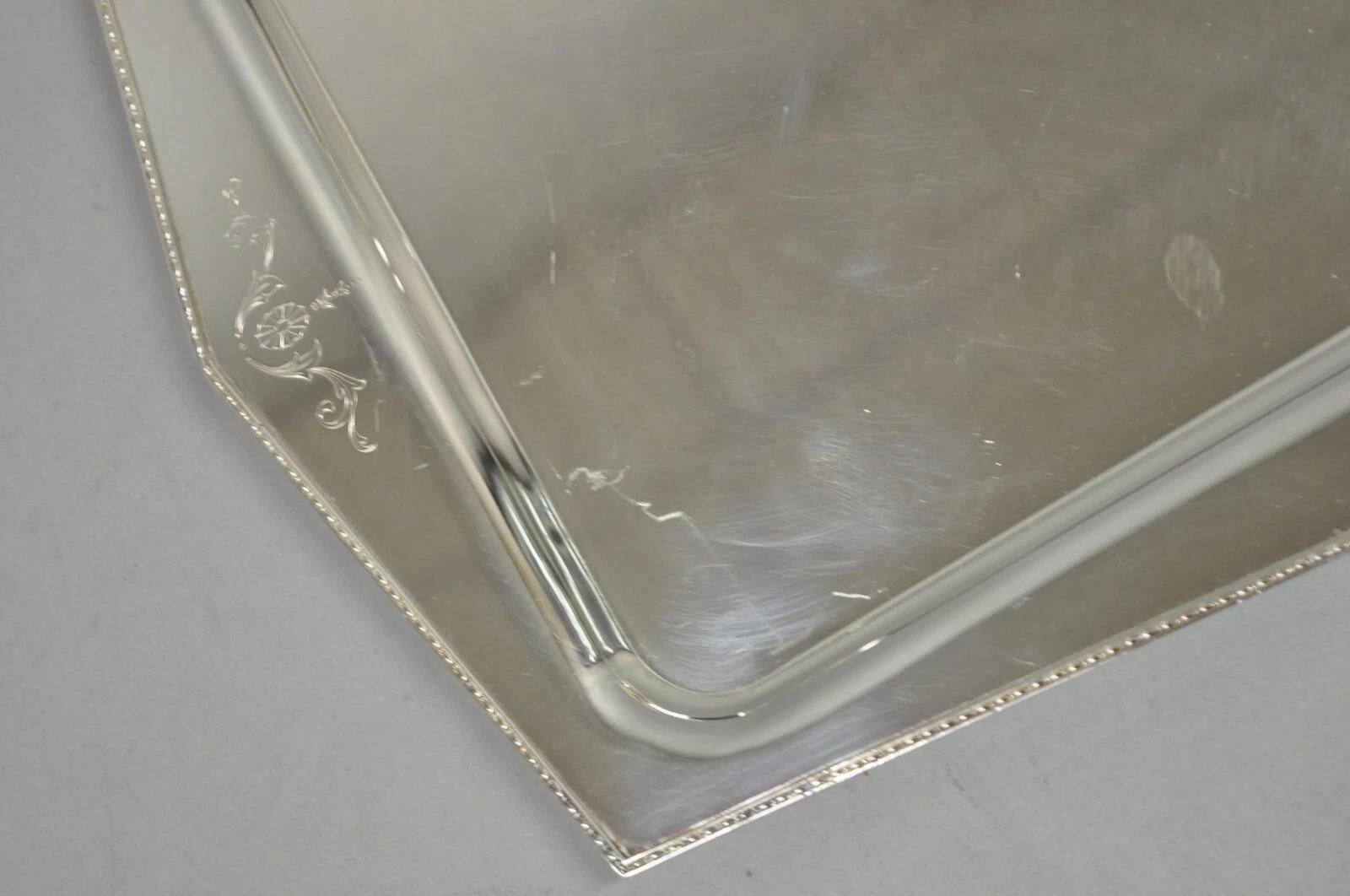Vintage Sheffield Adam Zeitraum Repro versilbert Trinket Dish Bar Tablett Platte (20. Jahrhundert) im Angebot