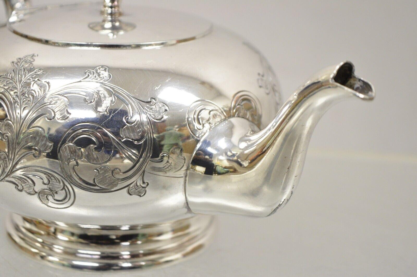 Vintage Sheffield Brimet Gladwin 2 Pint Silver Plated Victorian Tea Pot For Sale 4