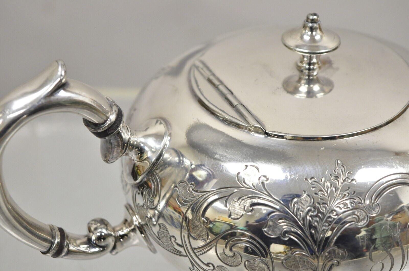 Vintage Sheffield Brimet Gladwin 2 Pint Silver Plated Victorian Tea Pot For Sale 1