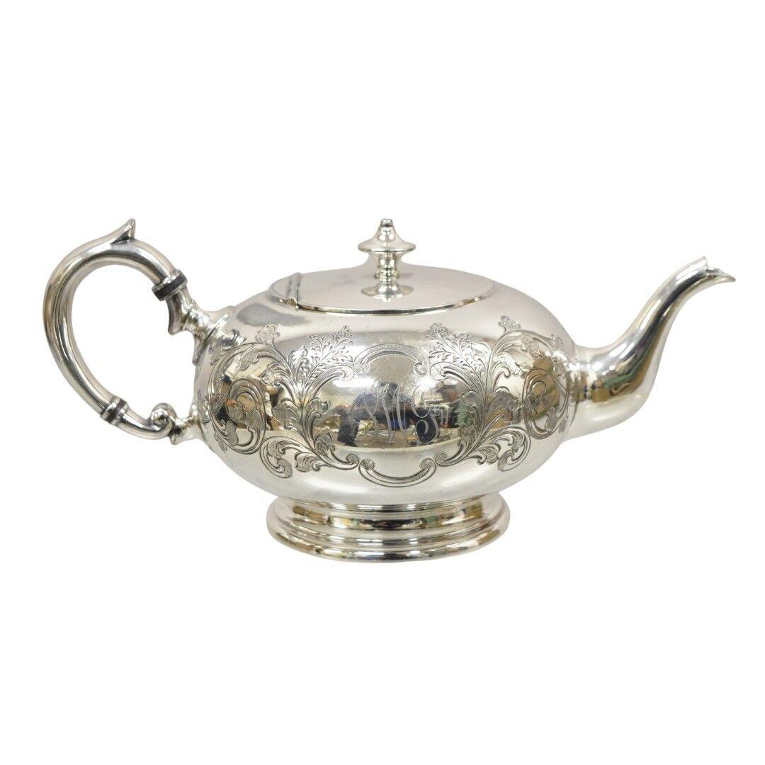 Vintage Sheffield Brimet Gladwin 2 Pint Silver Plated Victorian Tea Pot For Sale