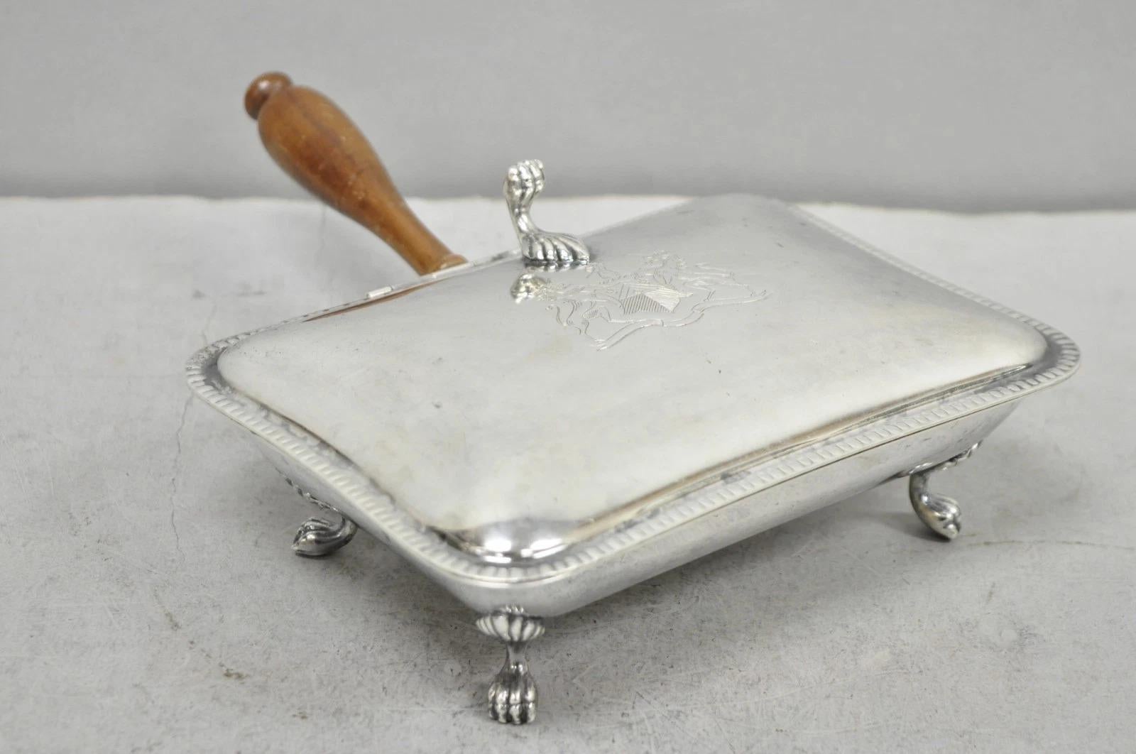 Vintage Sheffield English Victorian Silver Plated Silent Butler