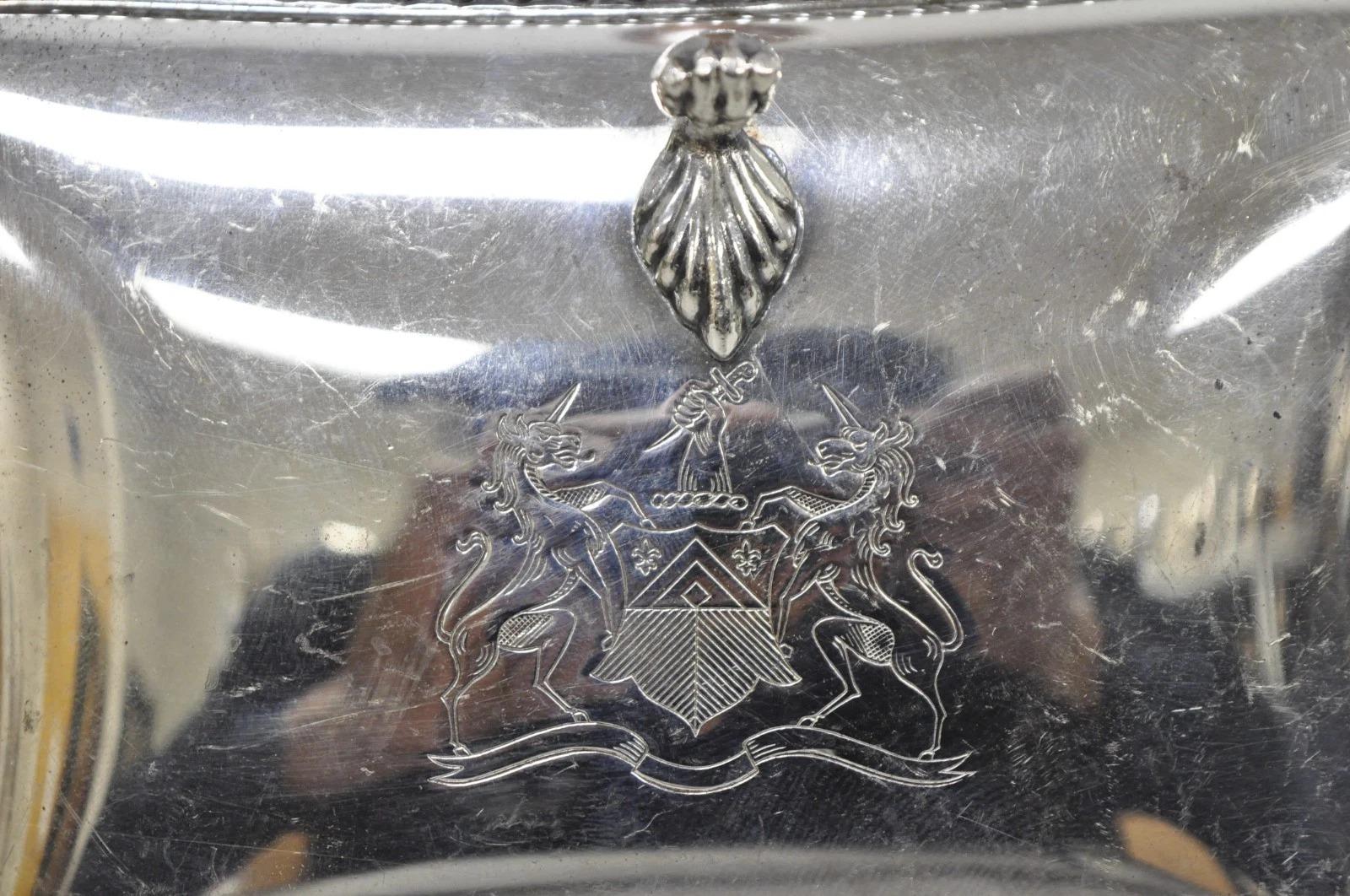 Vintage Sheffield English Victorian Silver Plated Silent Butler