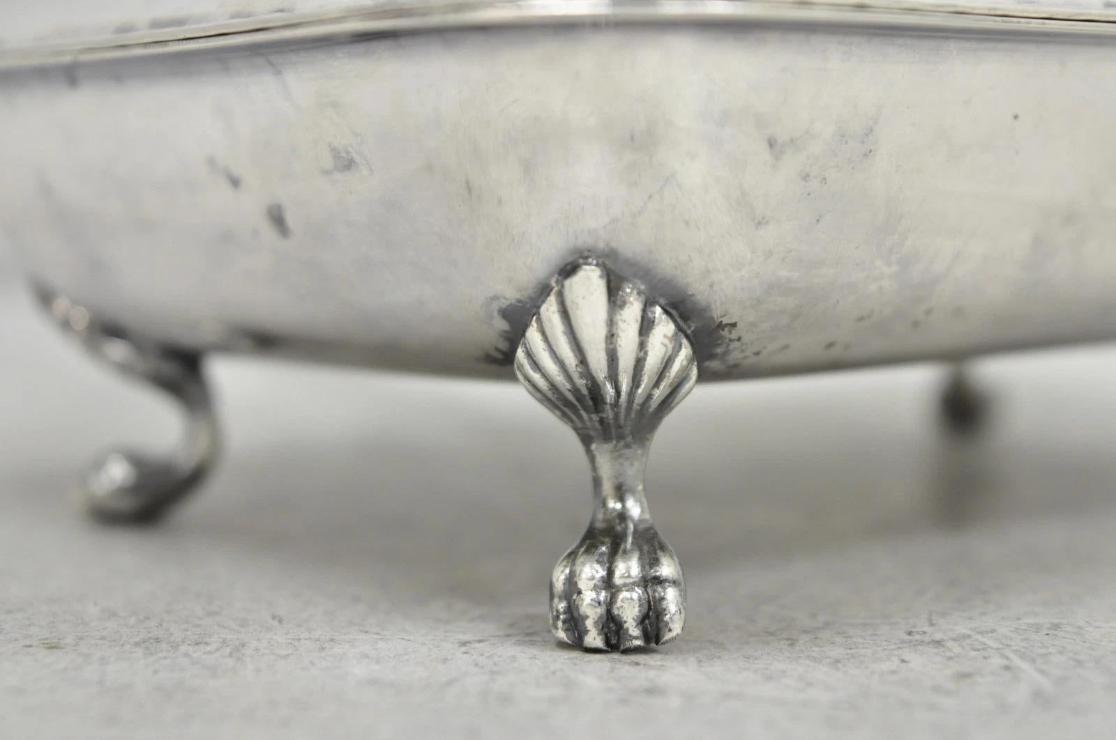 Vintage Sheffield English Victorian Silver Plated Silent Butler