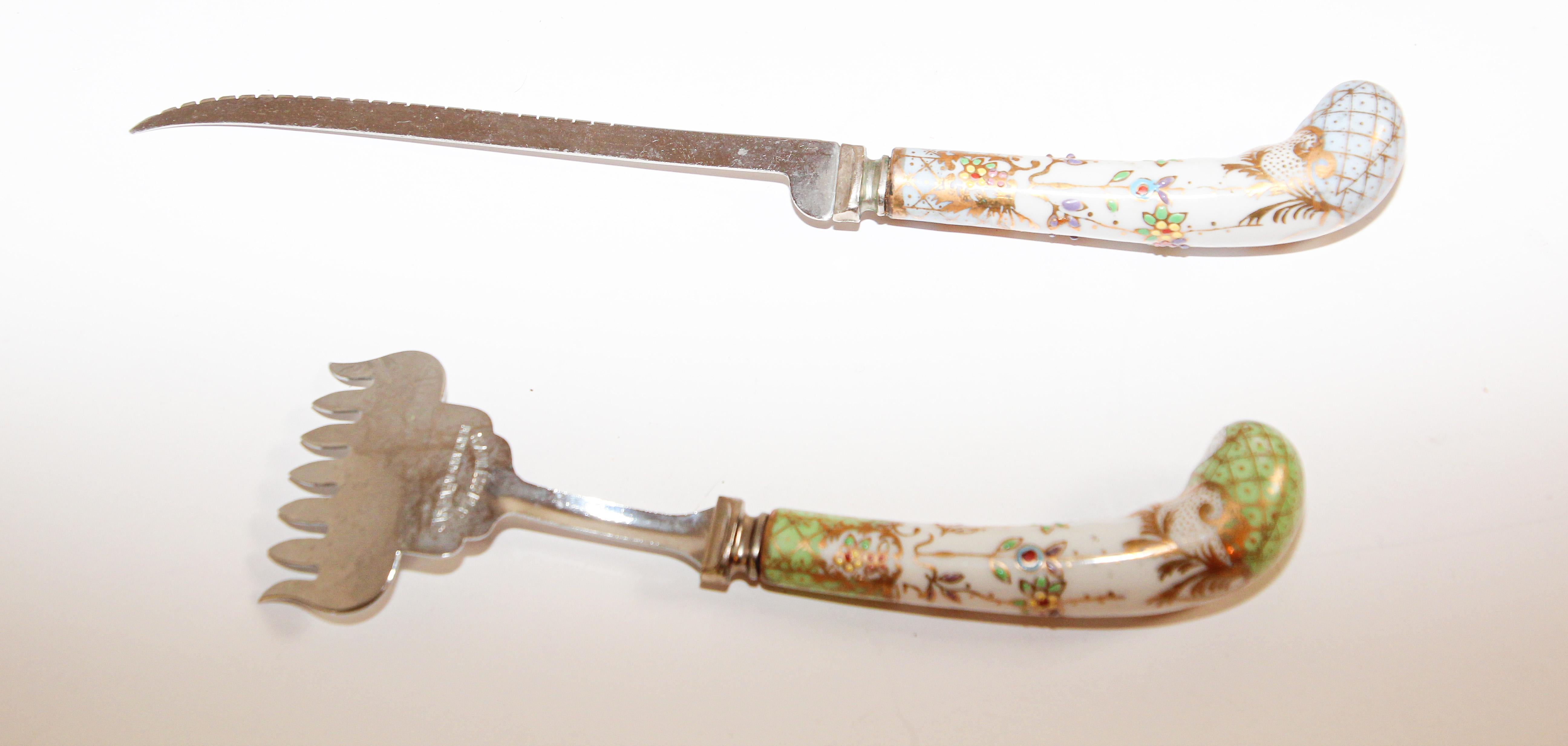 Anglais Ensemble couteau et fourchette vintage Sheffield en vente