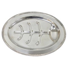 Vintage Sheffield Regency Silver Plated Oval Meat Cutlery Serving Platter Tray