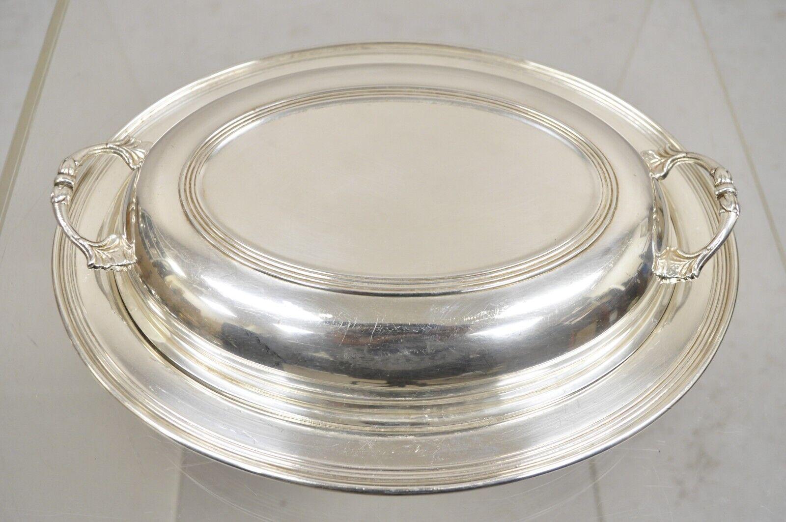 Vintage Sheffield Silver Co EE.UU. Plato con tapa para servir verduras Victoriano en venta