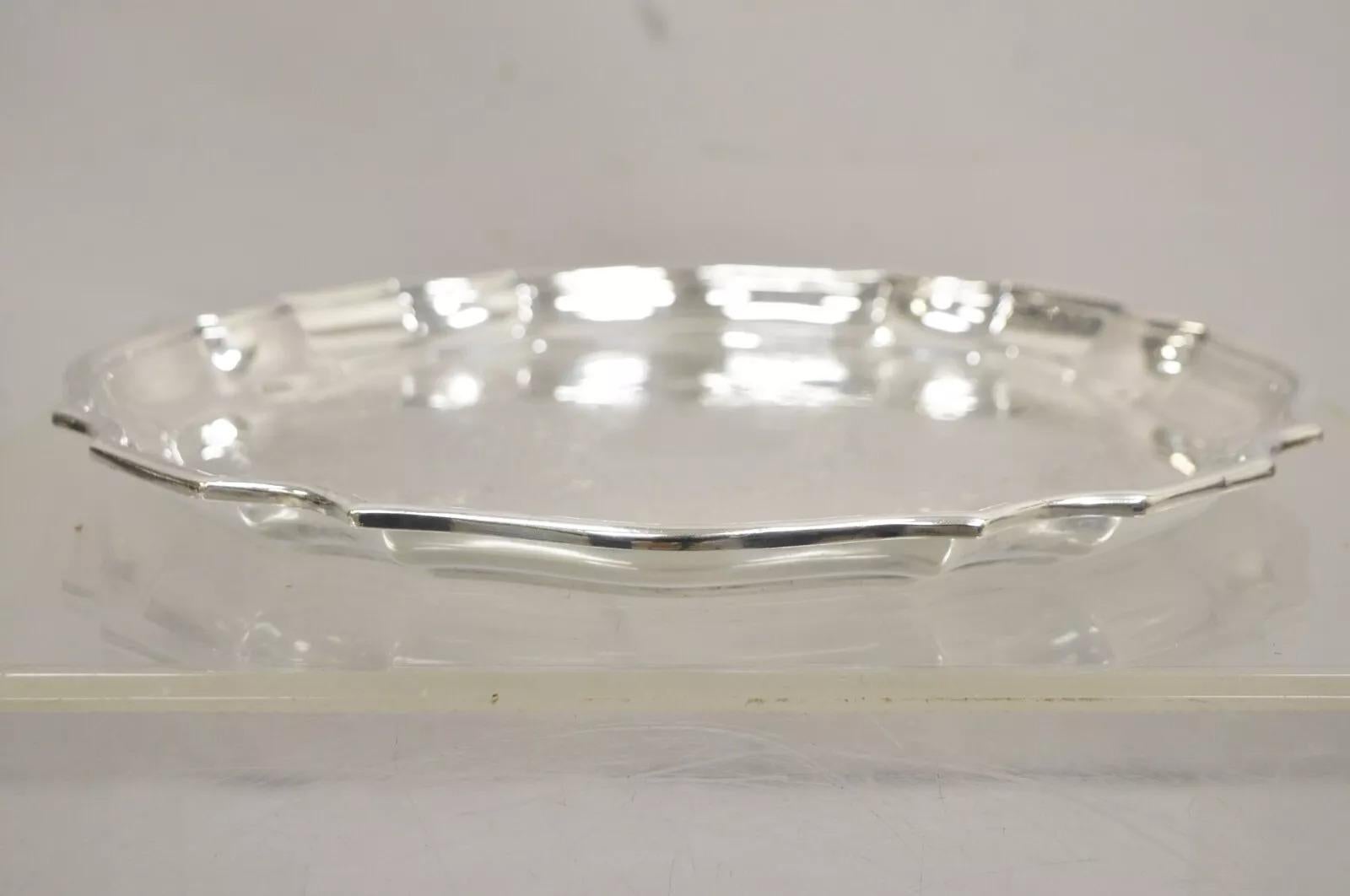 Vintage Sheffield Silver Co. Bandeja victoriana plateada con festones USA Chapado en plata en venta