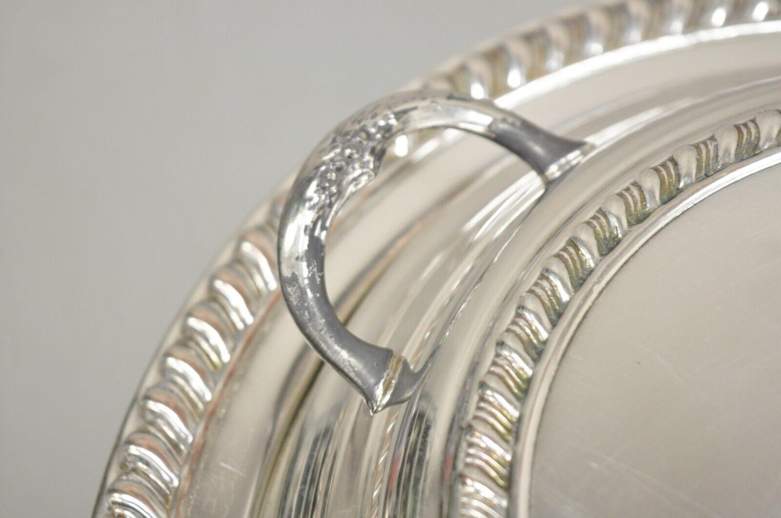 Vintage Sheffield Silber auf Kupfer versilbert Sheridan Lidded Servierplatte (20. Jahrhundert) im Angebot