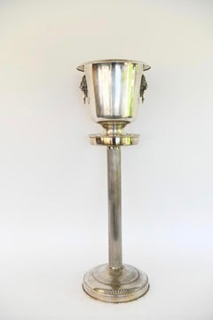 Vintage Sheffield Silver Plate Ice Bucket on Stand