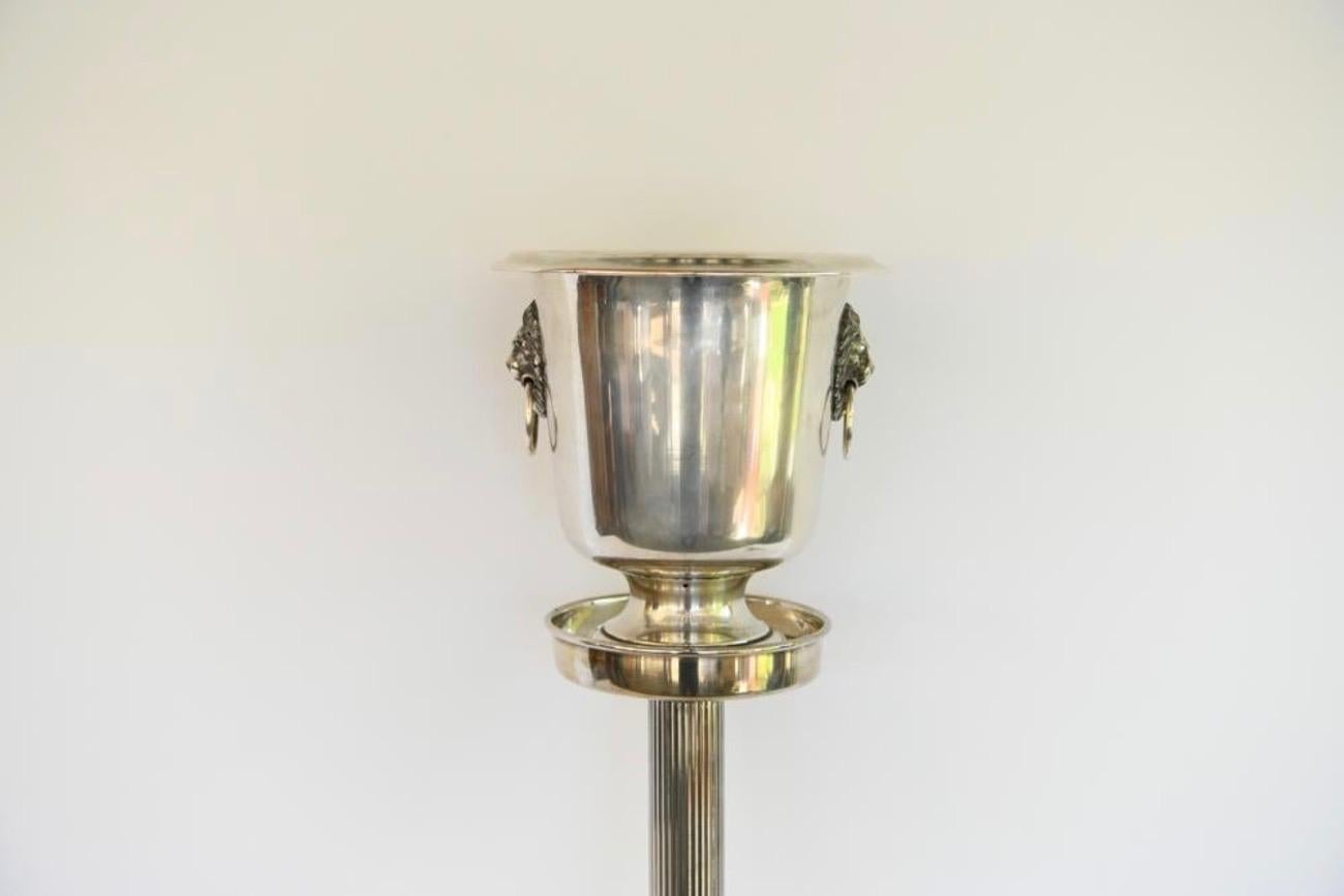 Regency Vintage Sheffield Silver Plate Ice Bucket on Stand