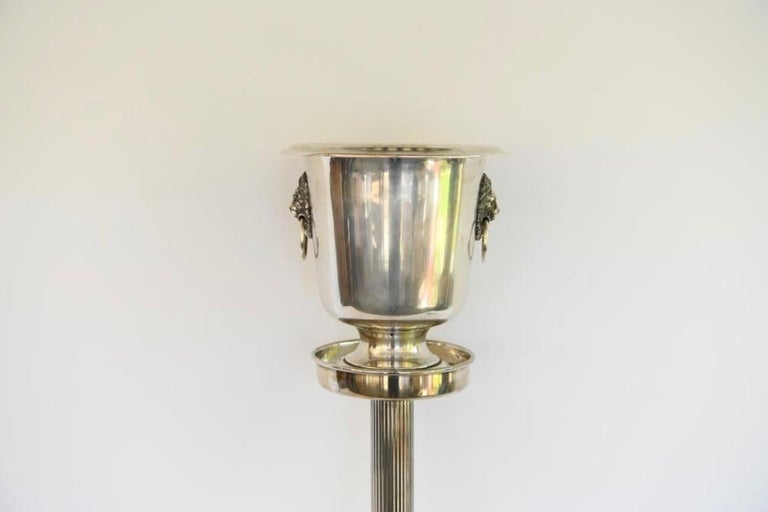 Vintage Sheffield Silver Plate Ice Bucket on Stand at 1stDibs