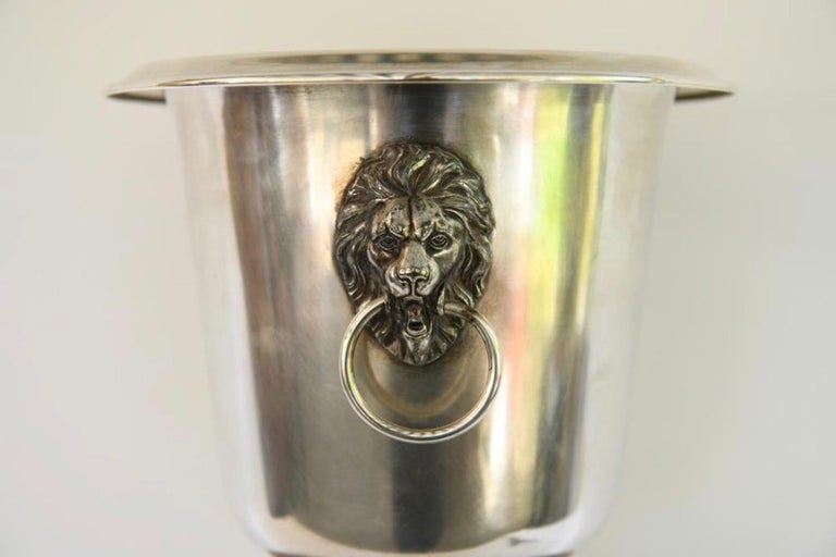 Vintage Sheffield Silver Plate Ice Bucket on Stand at 1stDibs