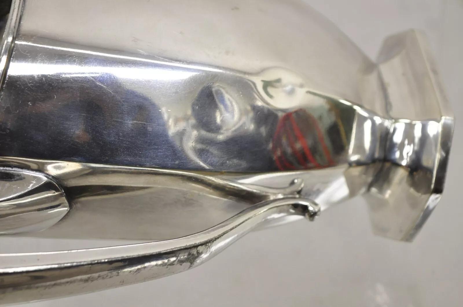 Vintage Sheffield USA Art Deco Silver Plated Water Pitcher en venta 2