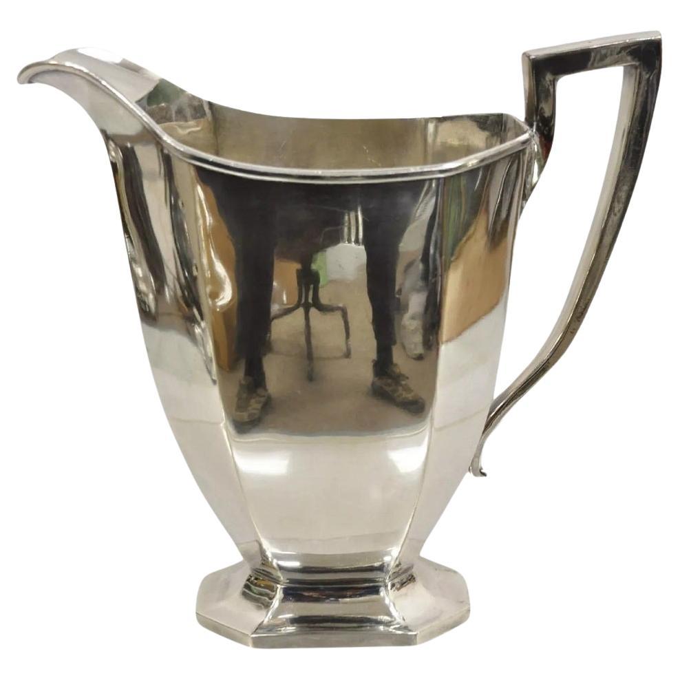 Vintage Sheffield USA Art Deco Silver Plated Water Pitcher
