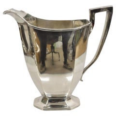 Vintage Sheffield USA Art Deco Silver Plated Water Pitcher