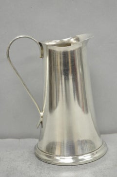 Vintage Sheffield USA Silver Plated Mid Century Modern Tapered Water Pitcher