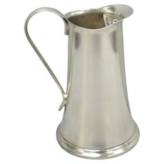 Vintage Sheffield USA Silver Plated Mid Century Modern Tapered Water Pitcher