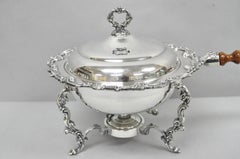 Vintage Sheffield Victorian Silver Plated Large Warmer Chafing Serving Dish