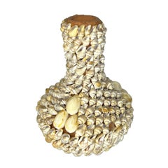 Vintage Shell-Encrusted Bud Vase – Coastal Grandmillennial Décor