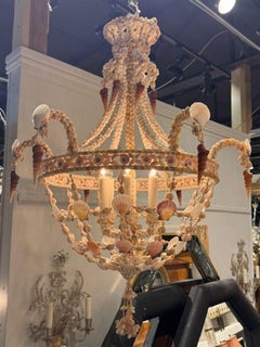 Vintage Shell Encrusted Chandelier