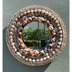 Vintage Shell Encrusted Mirror