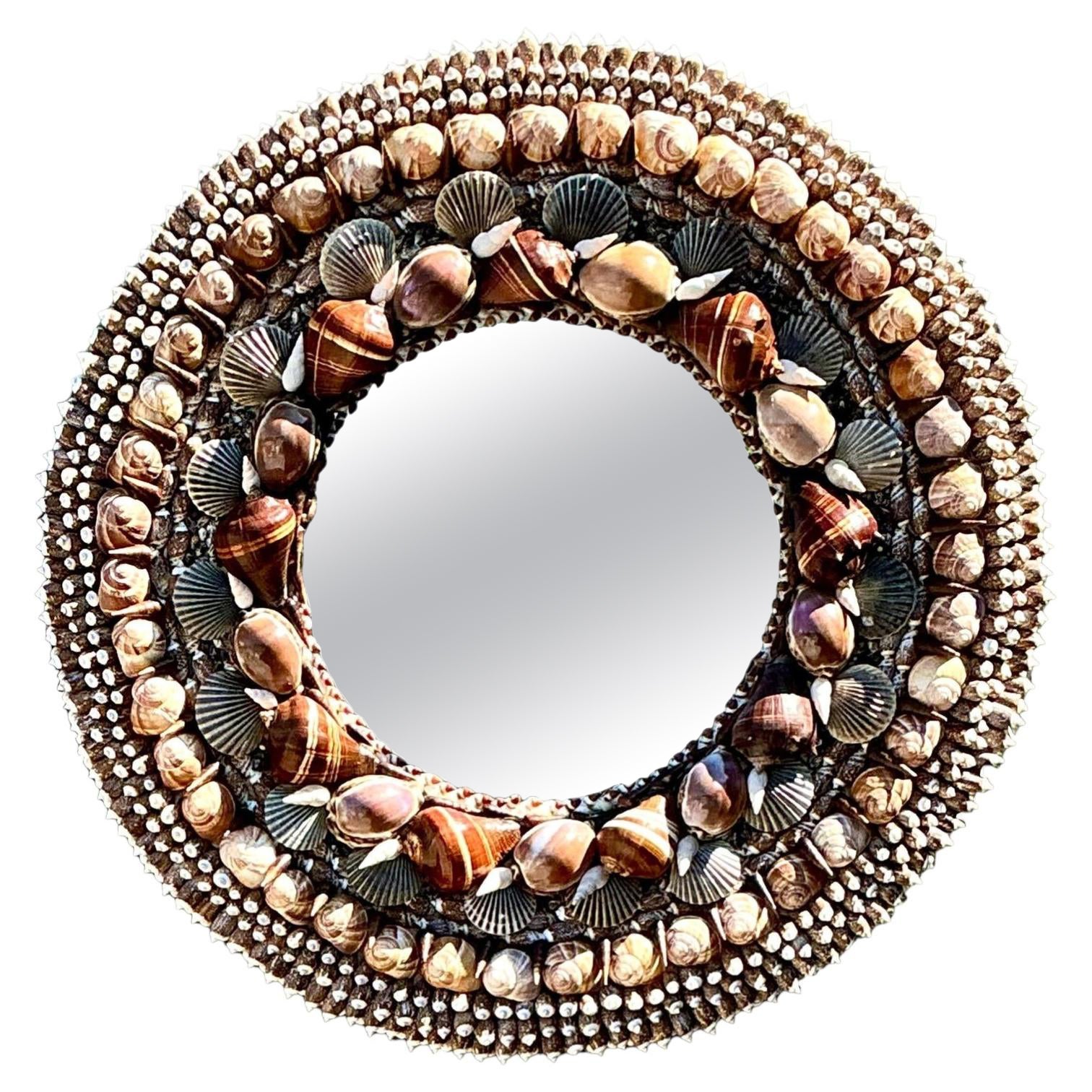 Vintage Shell Encrusted Mirror