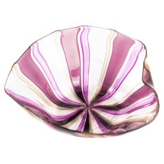 Vintage Shell Shape Glass Pocket Emptier, Italy 1970s