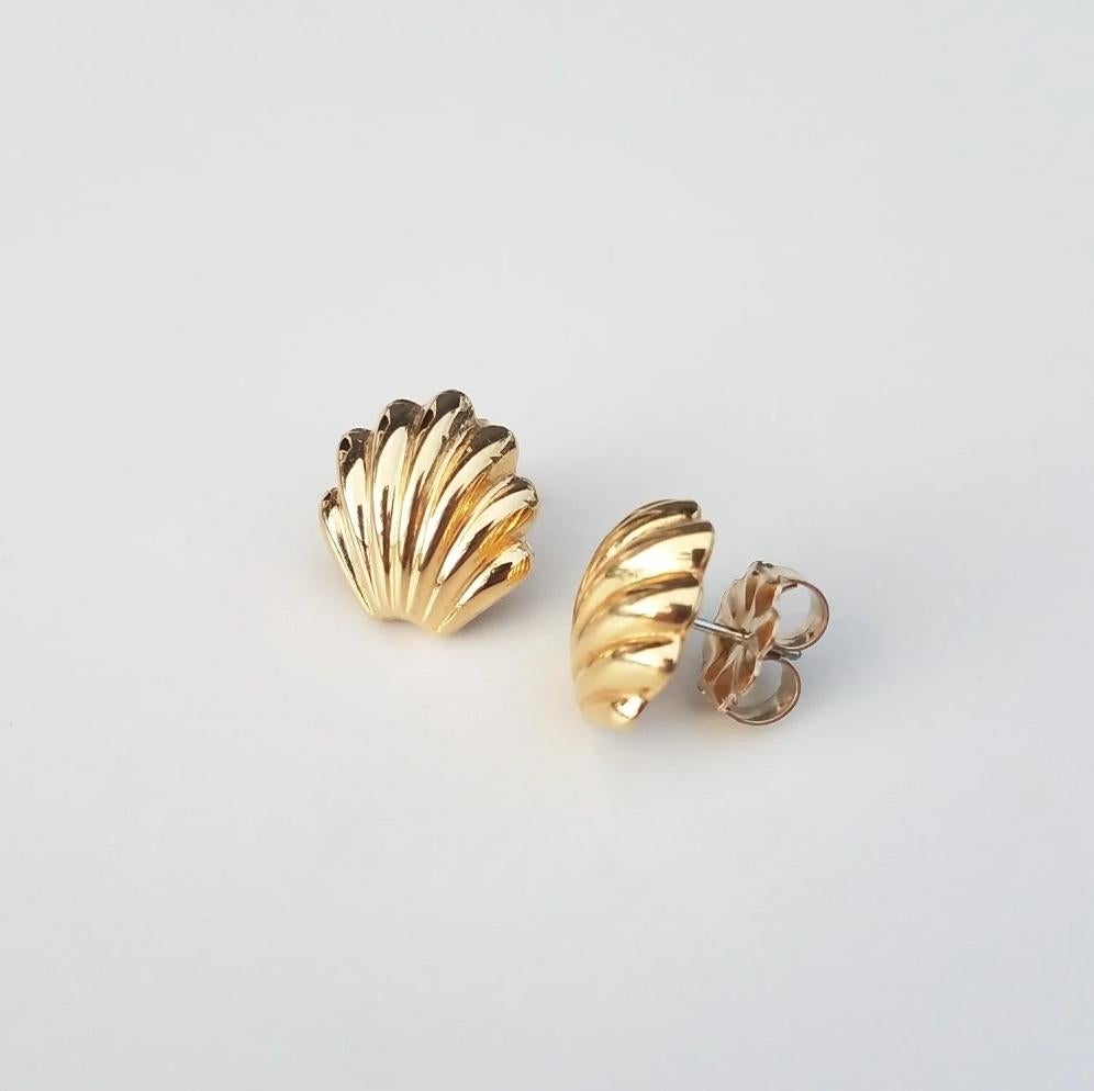 Femenino o masculino Pendientes vintage de concha con lapislázuli y borla de perlas en venta