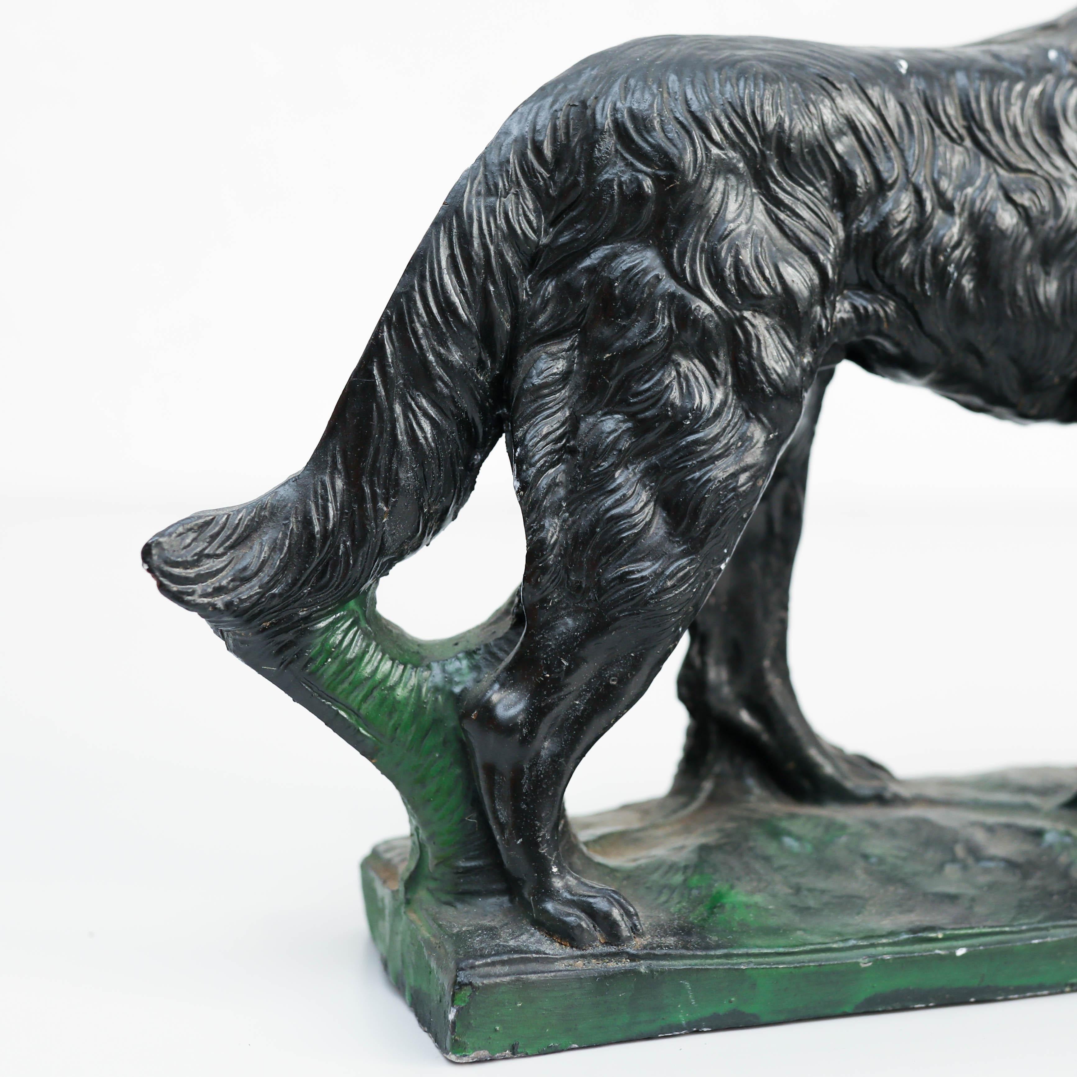 Figurine de chien de berger vintage : Charmant et rustique, circa 1980 en vente 4