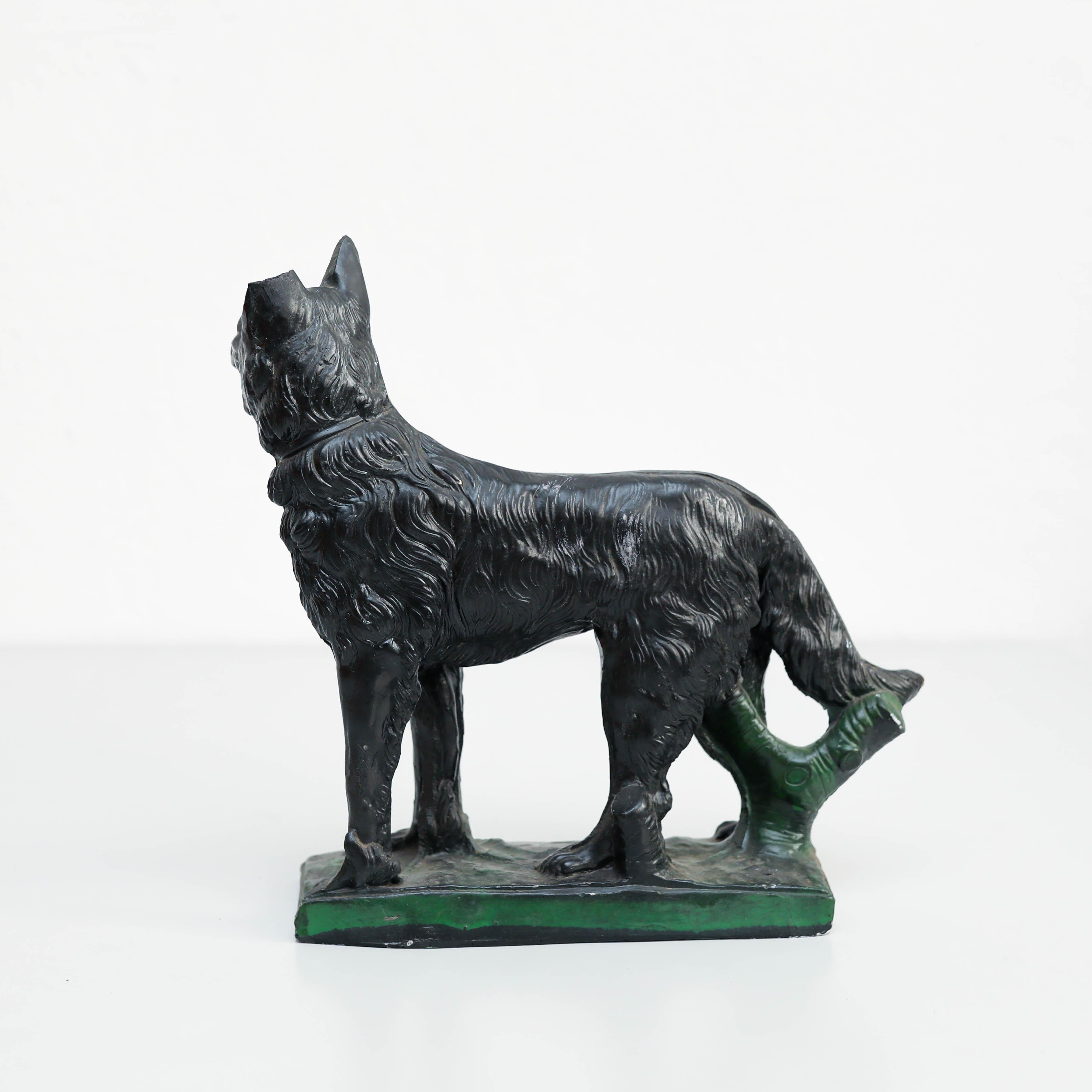 Figurine de chien de berger vintage : Charmant et rustique, circa 1980 Bon état - En vente à Barcelona, ES