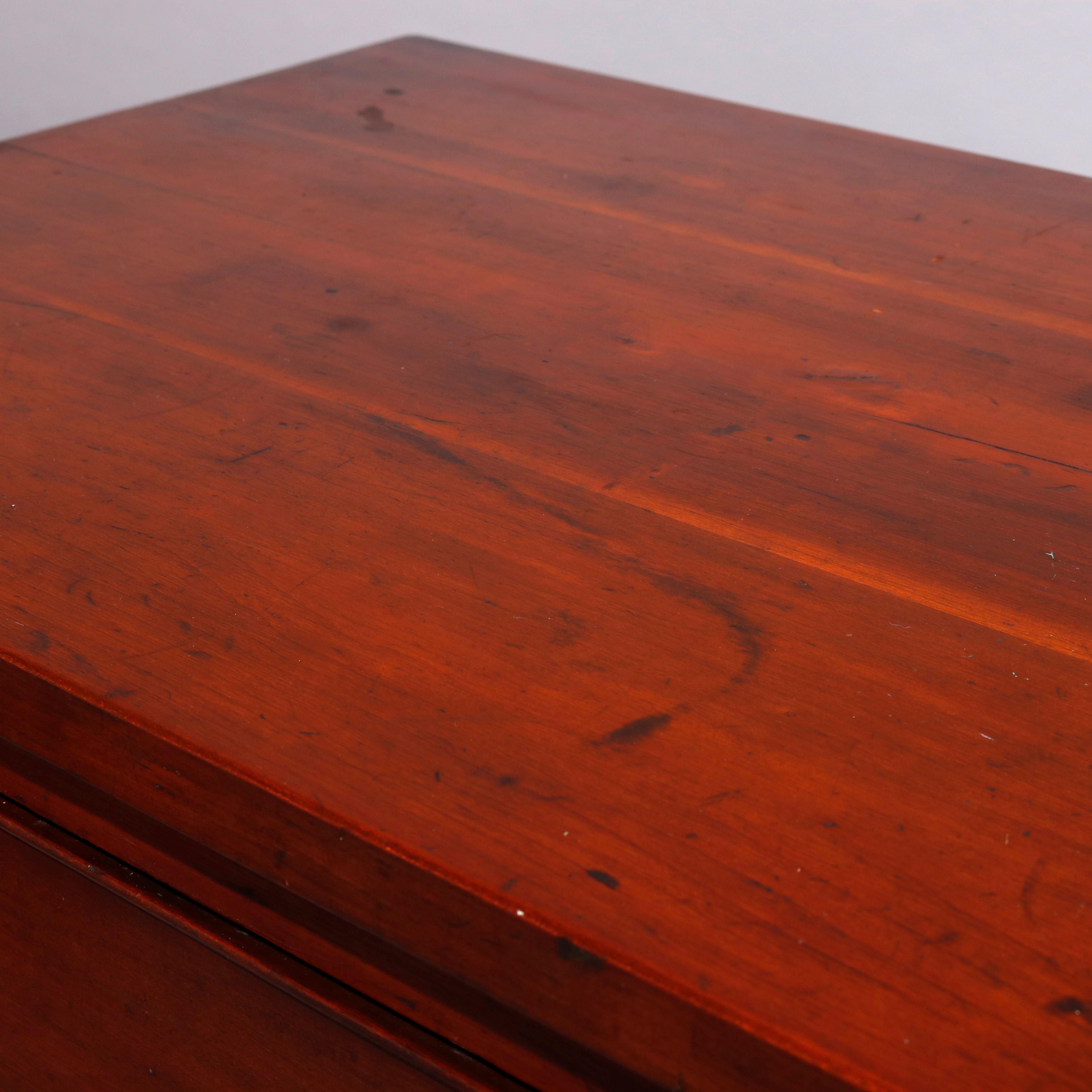 Vintage Sheraton Cherry Chest of Drawers with Original Finish and Pulls 4