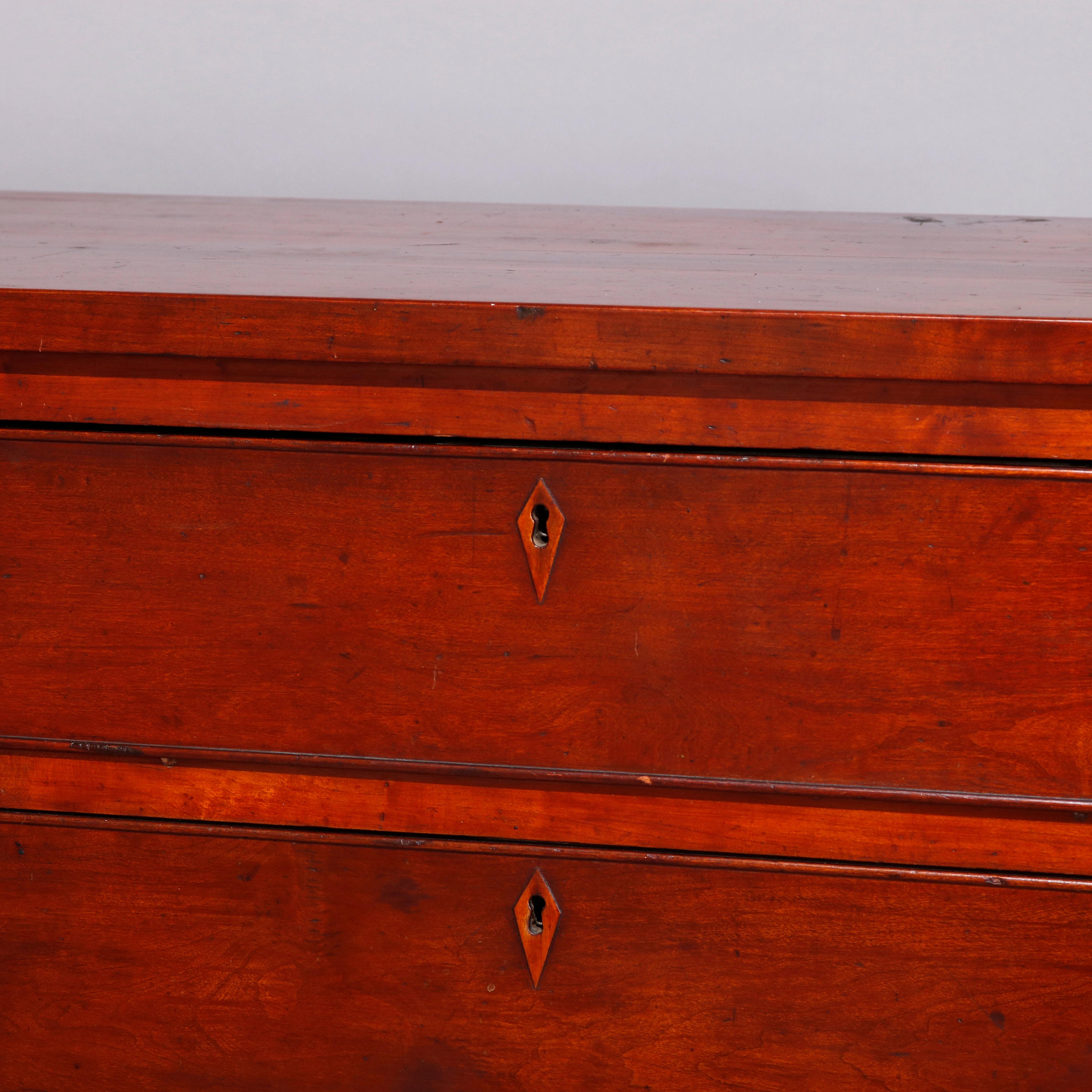 Vintage Sheraton Cherry Chest of Drawers with Original Finish and Pulls 2
