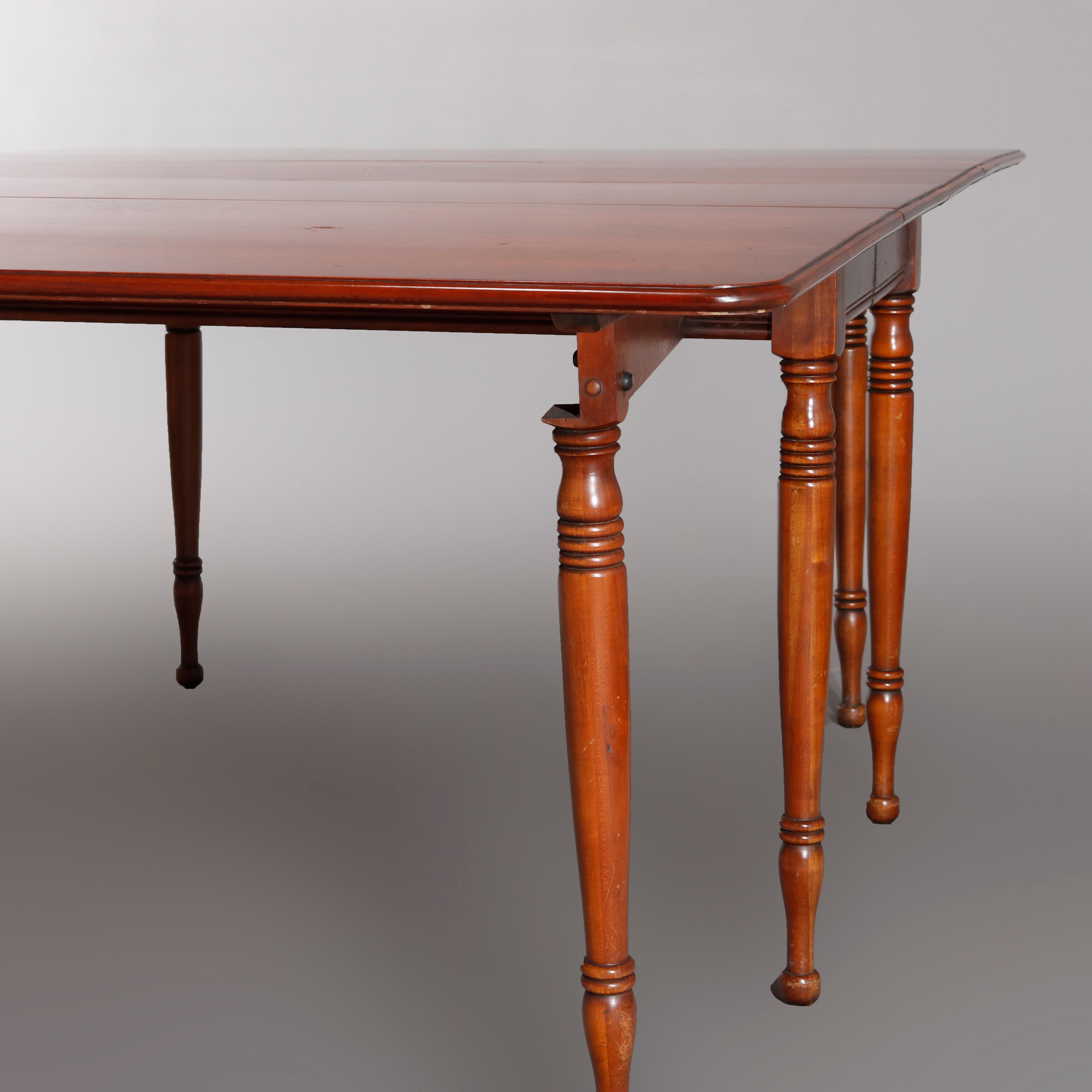 Vintage Sheraton Pennsylvania House Cherry Drop-Leaf Extension Dining Table 8
