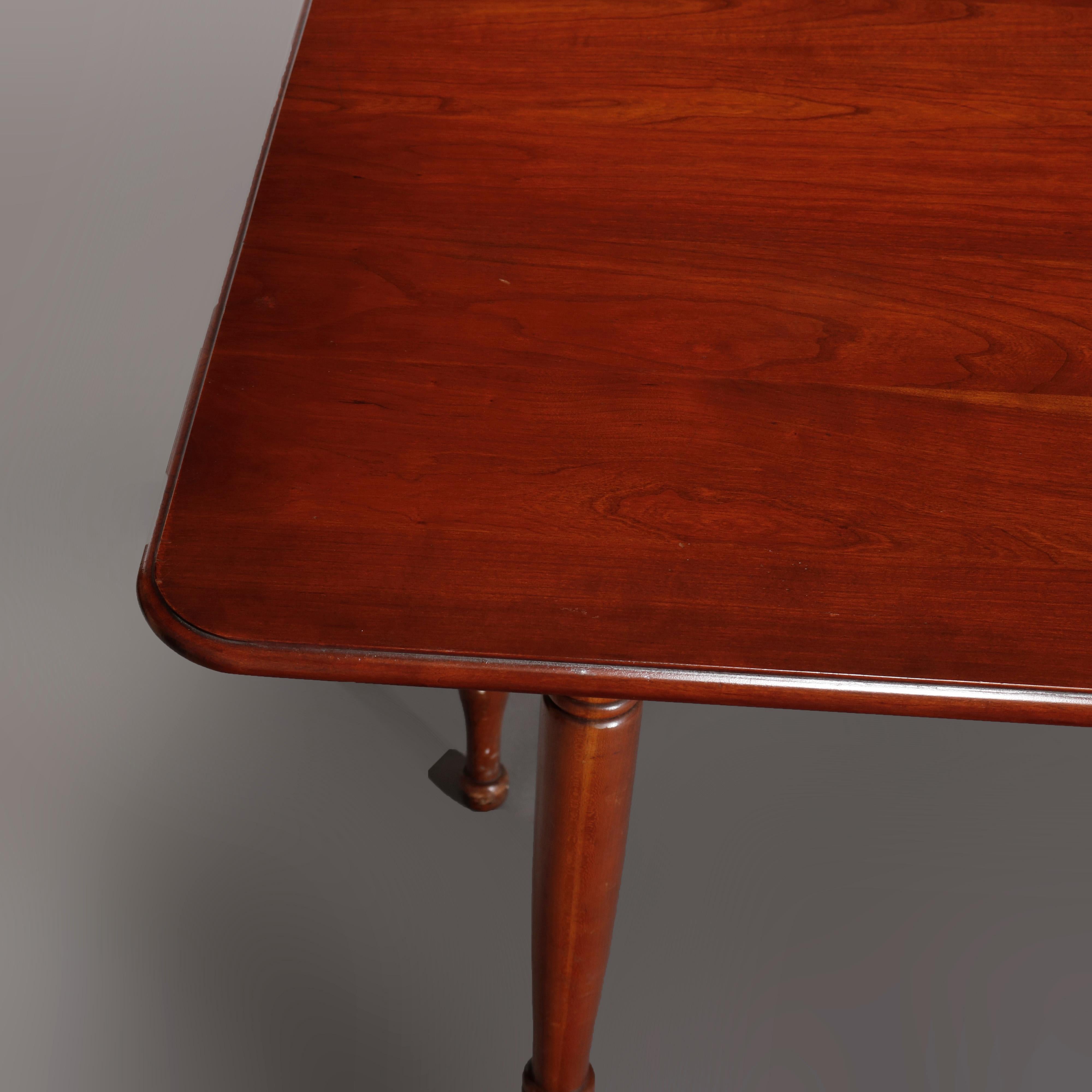 20th Century Vintage Sheraton Pennsylvania House Cherry Drop-Leaf Extension Dining Table