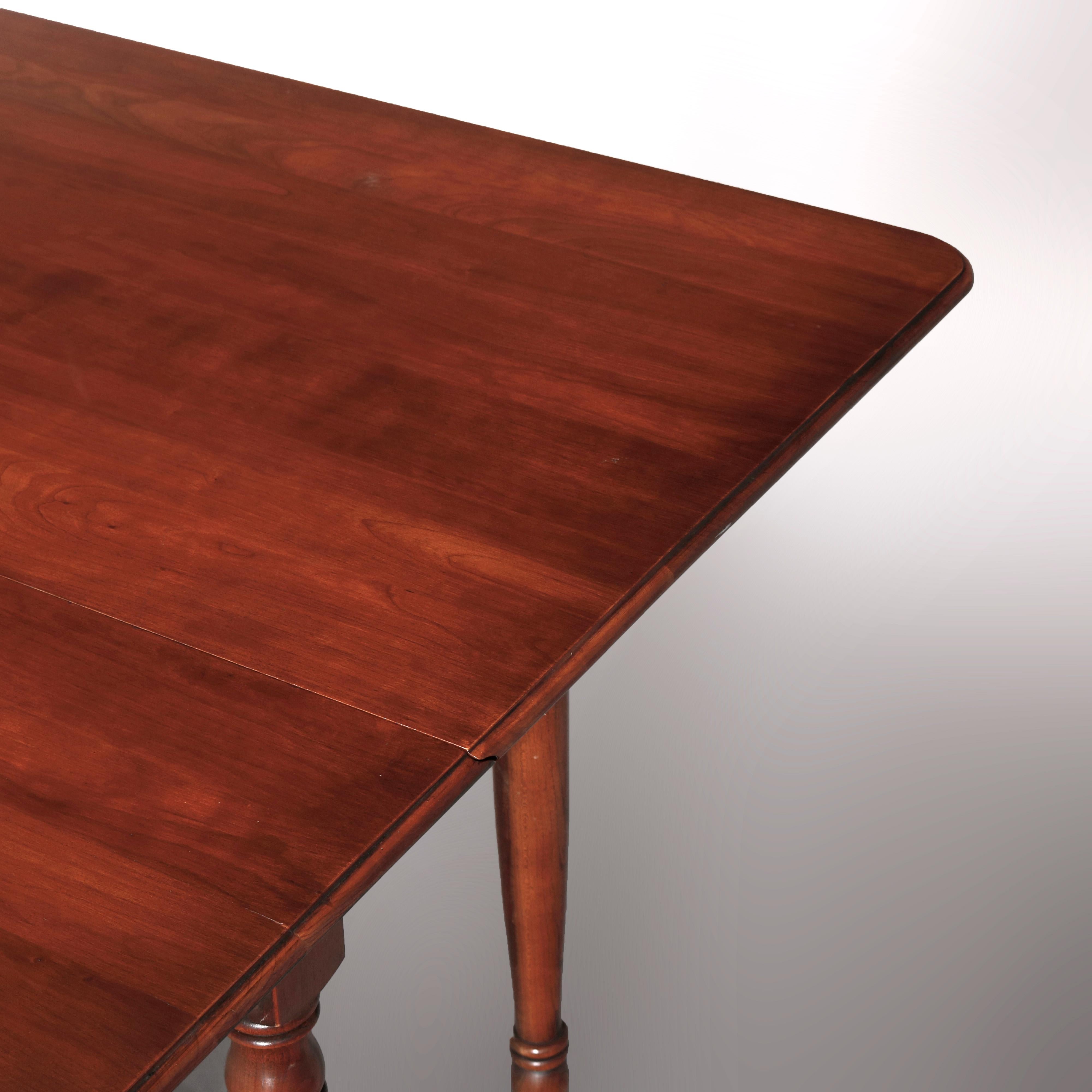 Wood Vintage Sheraton Pennsylvania House Cherry Drop-Leaf Extension Dining Table