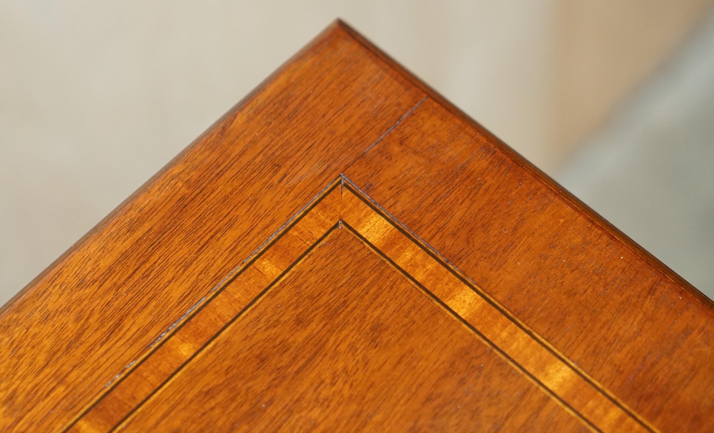Vintage Sheraton Revival Hardwood & Satinwood Revolving Bookcase Side End Table For Sale 8