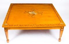 Vintage Sheraton Revival Painted Satinwood Coffee Table 20th Century