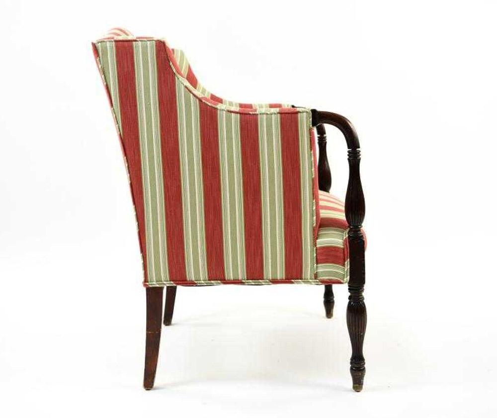 American Vintage Sheraton-Style Upholstered Armchair