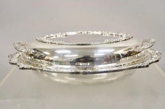 Vintage Sheridan English Regency Lidded Silver Plated Vegetable Casserole Dish