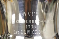 Vintage Sheridan Engraved Award Trophy Cup Champagne Chiller Ice Bucket