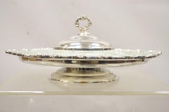 Vintage Sheridan Silver Plated Lazy Susan Revolving Serving Party Platter Tray