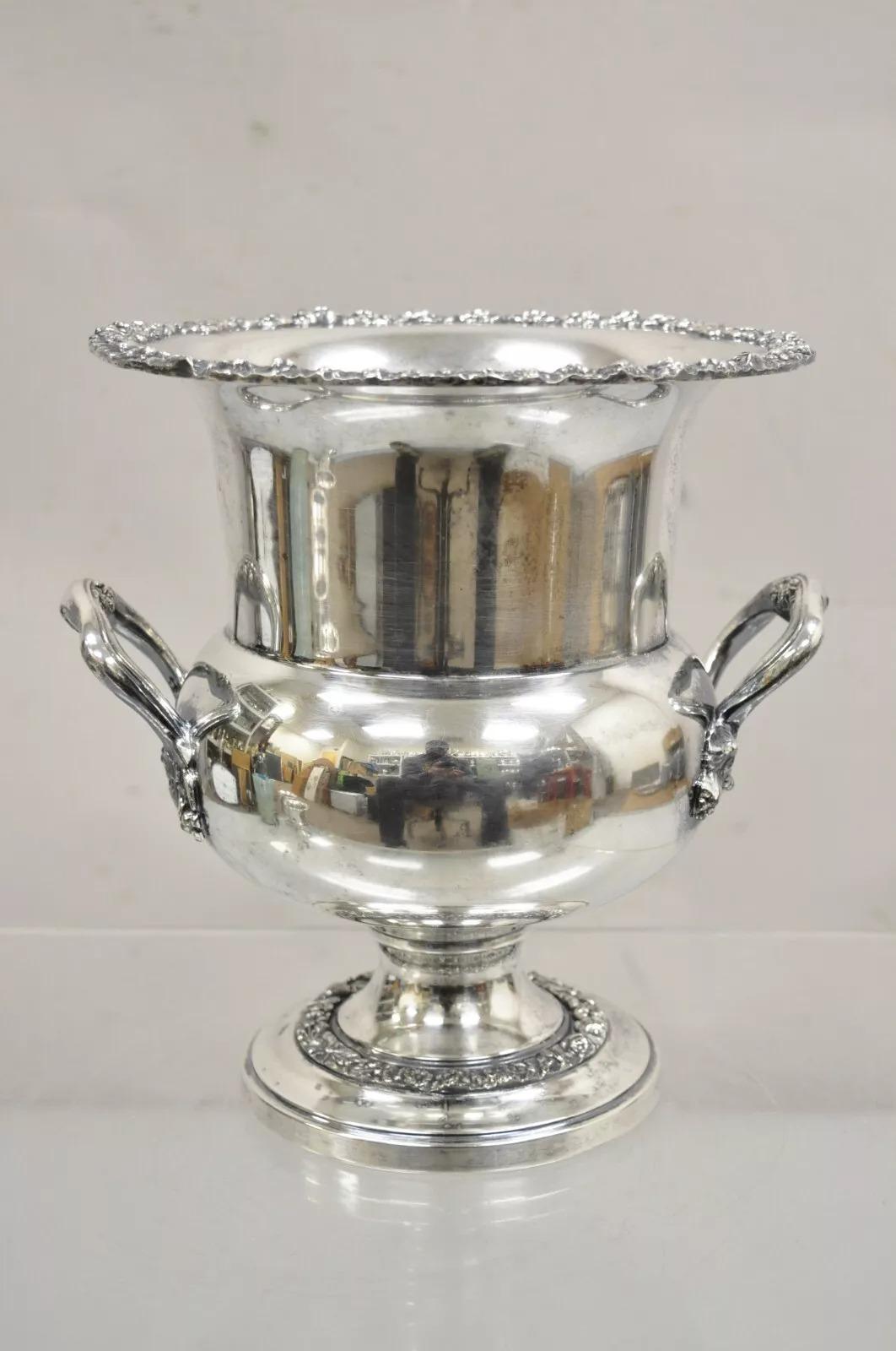 Vintage Sheridan Silver Plated Trophy Cup Champagne Chiller Ice Bucket in vendita 5
