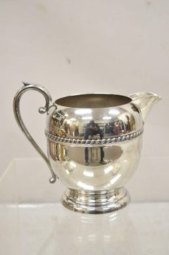 Vintage Sheridan Silver Plated Victorian Style Bulbous Water Pitcher