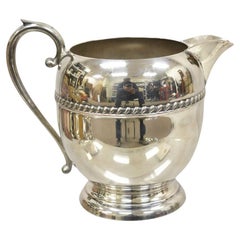 Retro Sheridan Silver Plated Victorian Style Bulbous Water Pitcher