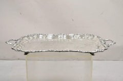 Vintage Sheridan Victorian Scalloped Silver Plated Serving Platter Tray