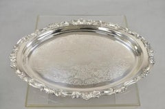 Vintage Sheridan Victorian Silver Plated Oval Deep Serving Platter Dish