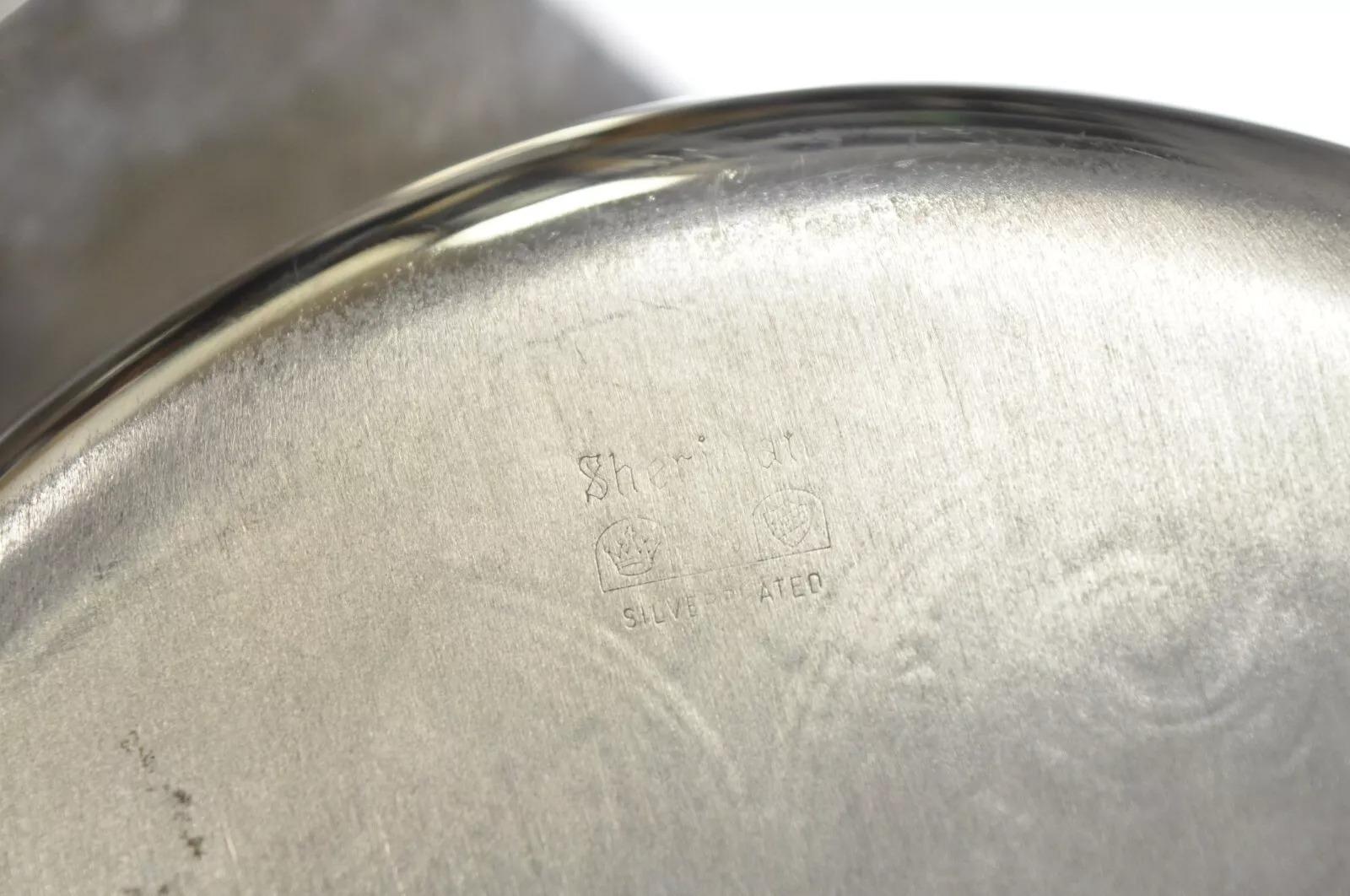 Plat de service ovale de style victorien Sheridan plaqué argent en vente 2