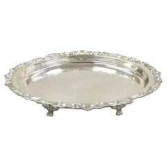 Vintage Sheridan Victorian Silver Plated Oval Deep Serving Platter Dish