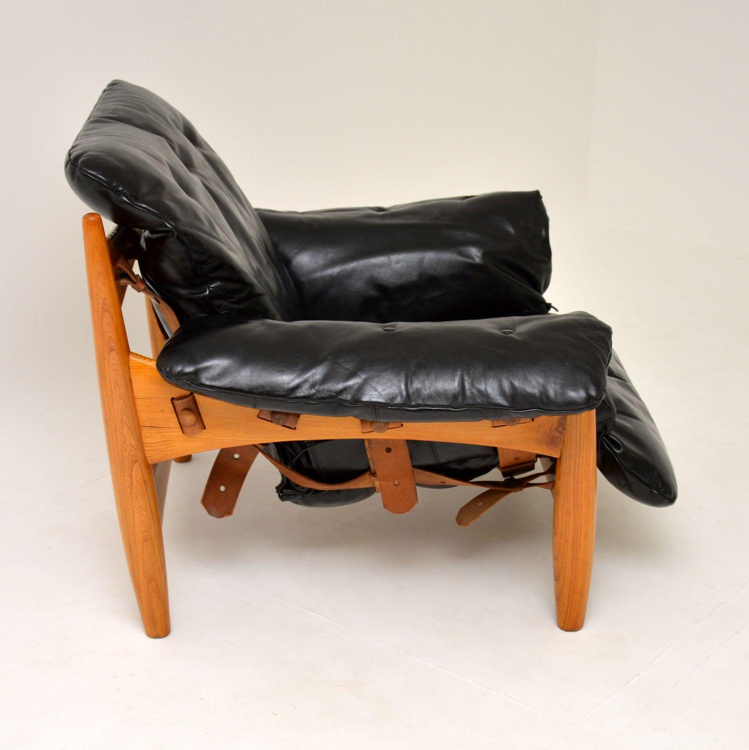 20th Century Vintage “Sheriff” Leather Armchair by Sergio Rodrigues for ISA